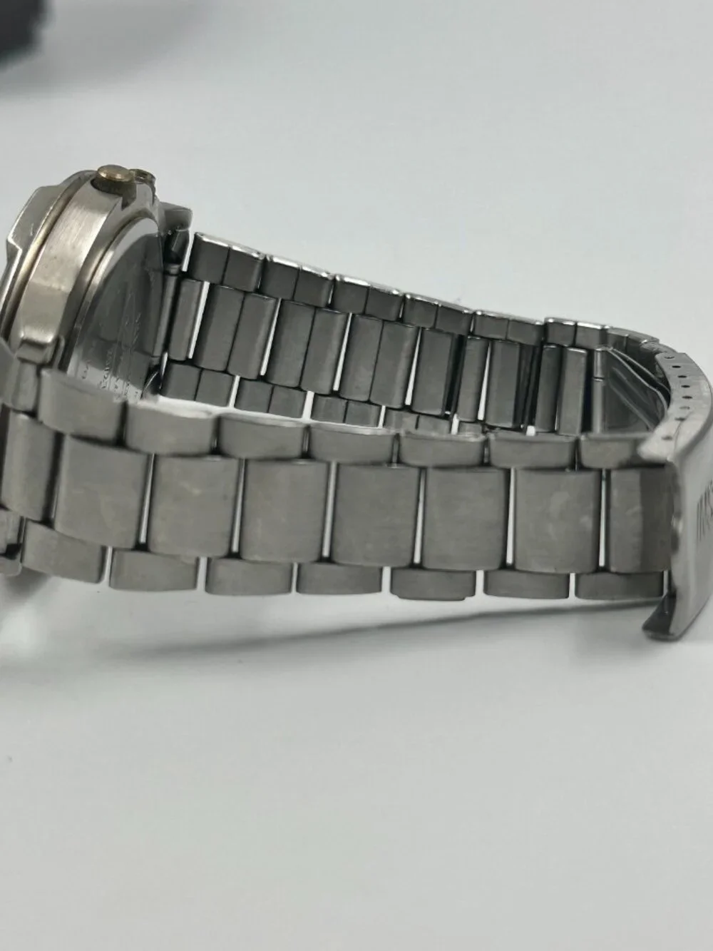 Armitron Watch Men Silver Tone Instalite Green Dial Stainless Steel New Battery